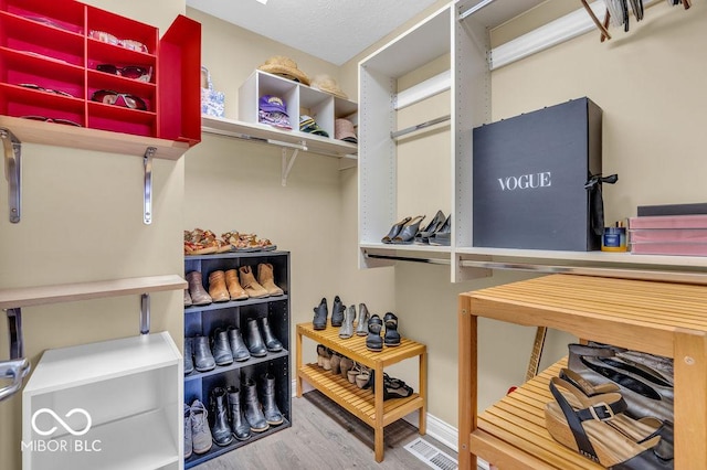 5865 Osage Dr, Carmel, IN 46033 - spacious closet with wood finished floors