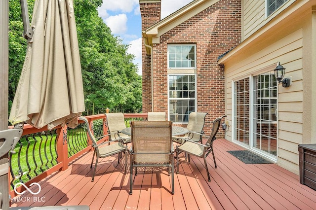 5865 Osage Dr, Carmel, IN 46033 - deck with outdoor dining space