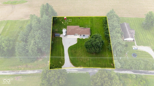 5110 W County Road 400 N, Scipio, IN 47273 - aerial view of property's location with property parcel outlined