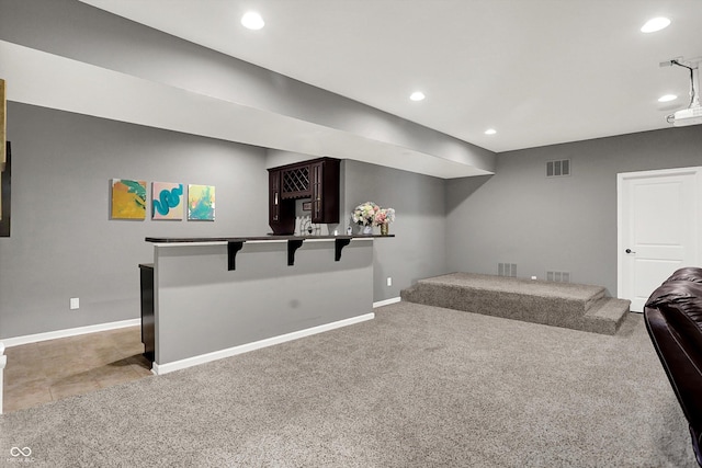 16711 Meadow Wood Dr, Noblesville, IN 46062 - carpeted home theater featuring recessed lighting and baseboards