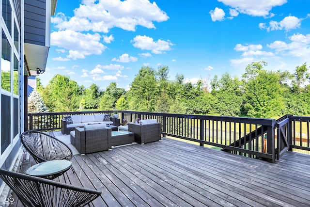 16711 Meadow Wood Dr, Noblesville, IN 46062 - wooden terrace with an outdoor hangout area
