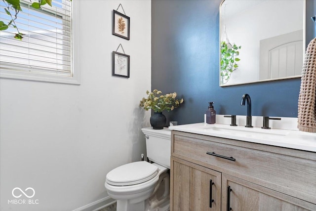5542 Pennycress Dr, Noblesville, IN 46062 - half bathroom featuring vanity and toilet