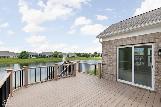 13019 Pinner Ave, Fishers, IN 46037 - deck featuring a water view and a residential view