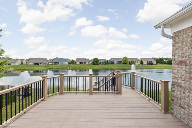 13019 Pinner Ave, Fishers, IN 46037 - wooden terrace featuring a water view and a residential view