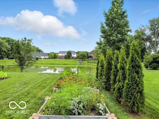 4233 Dartmoor Dr, Greenwood, IN 46143 - view of green lawn with a water view