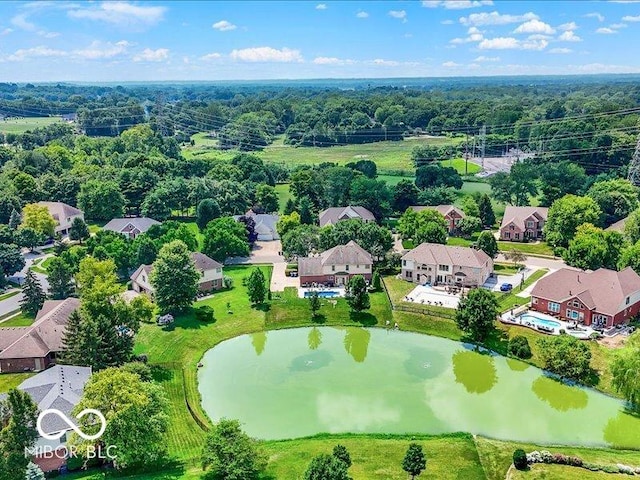 4233 Dartmoor Dr, Greenwood, IN 46143 - aerial perspective of suburban area with a nearby body of water