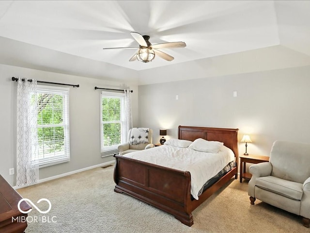 4233 Dartmoor Dr, Greenwood, IN 46143 - bedroom featuring carpet flooring and a ceiling fan