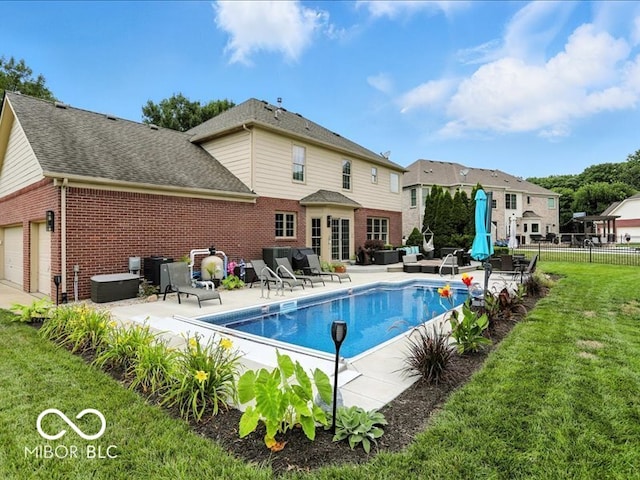 4233 Dartmoor Dr, Greenwood, IN 46143 - view of pool featuring an outdoor living space and a patio area