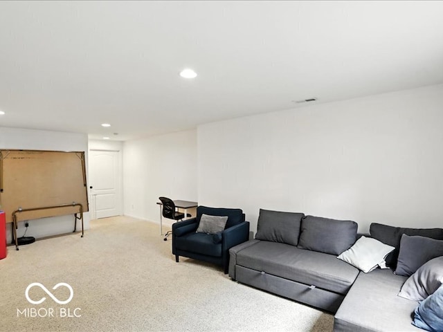 4233 Dartmoor Dr, Greenwood, IN 46143 - carpeted living room featuring recessed lighting