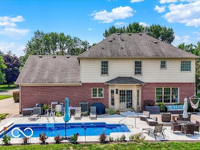 4233 Dartmoor Dr, Greenwood, IN 46143 - swimming pool with a patio and an outdoor living space