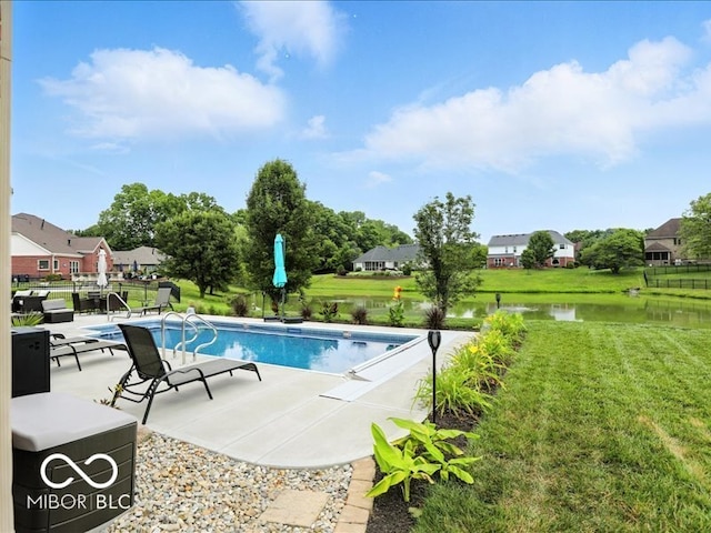 4233 Dartmoor Dr, Greenwood, IN 46143 - outdoor pool with a patio area, a yard, and a residential view