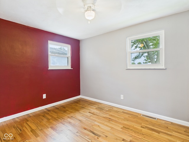 203 Plum St E, Frankton, IN 46044 - spare room featuring ceiling fan and light wood-style flooring
