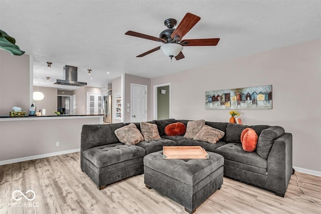 7502 Colony Cir, Indianapolis, IN 46260 - living room featuring wood finished floors and a ceiling fan