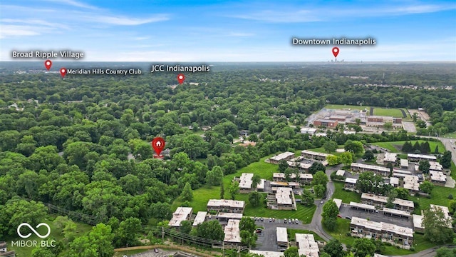 7502 Colony Cir, Indianapolis, IN 46260 - aerial view of a heavily wooded area