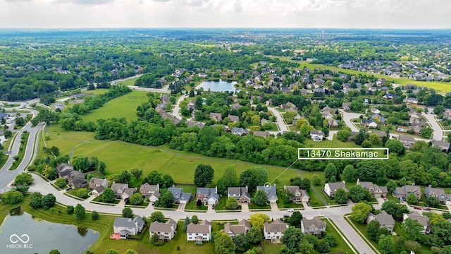13470 Shakamac Dr, Carmel, IN 46032 - aerial view of residential area with a large body of water