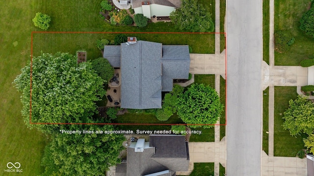 13470 Shakamac Dr, Carmel, IN 46032 - aerial view of property and surrounding area with property boundaries highlighted