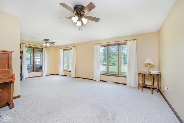 450 W 250 N, Lebanon, IN 46052 - living room with light carpet and ceiling fan