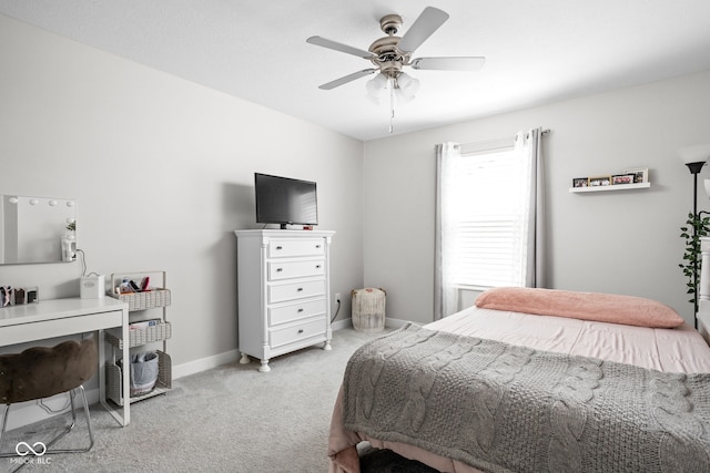 3969 Canning St, Danville, IN 46122 - bedroom with light colored carpet and ceiling fan