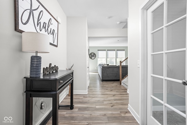 3969 Canning St, Danville, IN 46122 - corridor with wood finished floors and baseboards