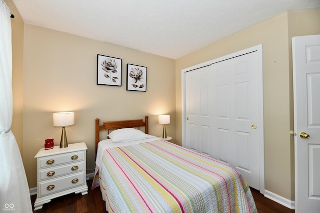 9022 Hosta Way, Camby, IN 46113 - bedroom featuring dark wood-style floors and a closet
