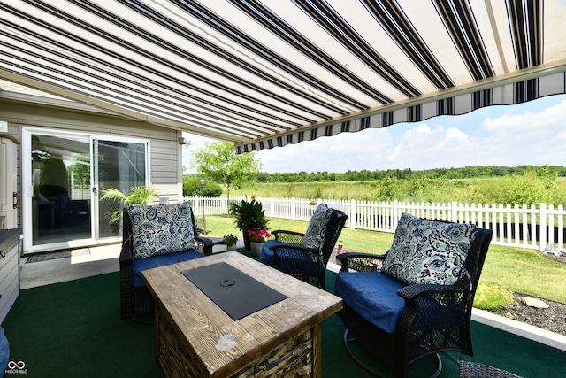 9022 Hosta Way, Camby, IN 46113 - fenced backyard featuring an outdoor hangout area and a patio