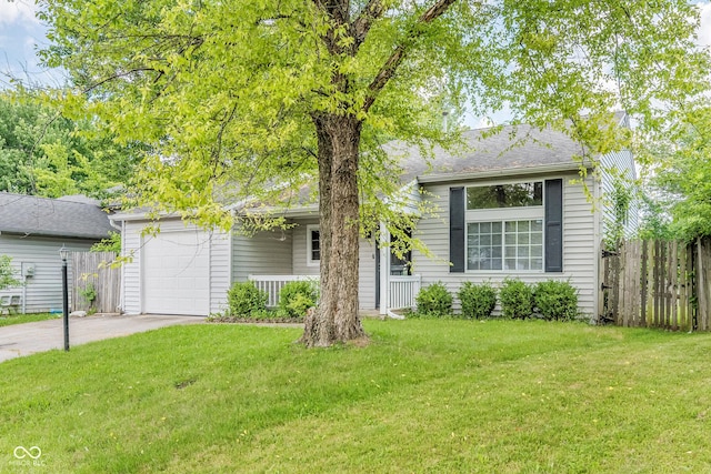 3515 Bearwood Ct, Indianapolis, IN 46235 - view of front of home with concrete driveway, an attached garage, and covered porch