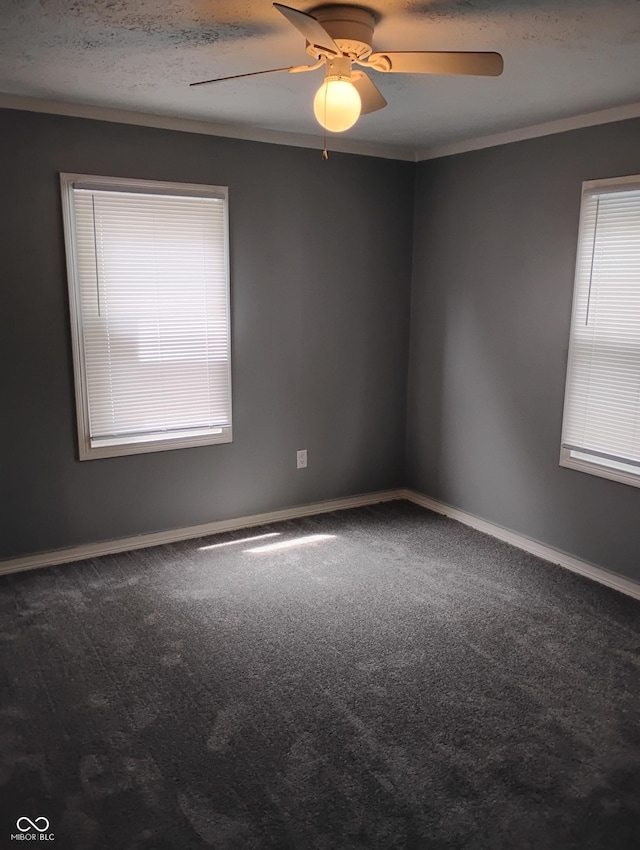 94 N Routiers Ave, Indianapolis, IN 46219 - carpeted empty room featuring a ceiling fan and crown molding