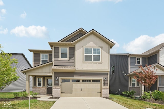 1911 Goodwin Pl, Westfield, IN 46074 - craftsman-style home featuring board and batten siding, brick siding, and concrete driveway