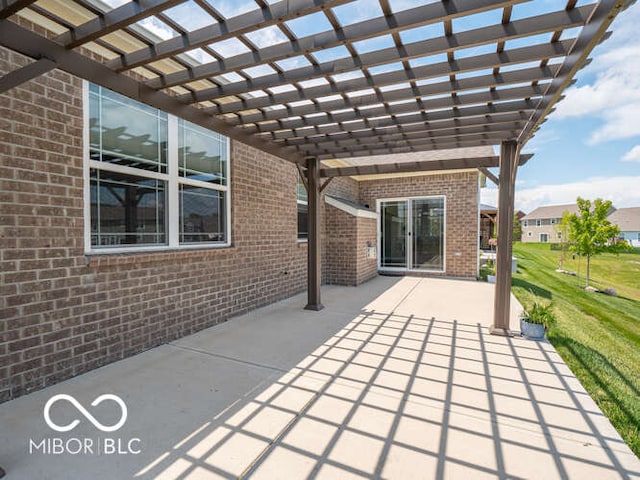 8866 Twain Ln, Indianapolis, IN 46239 - view of patio / terrace featuring a pergola