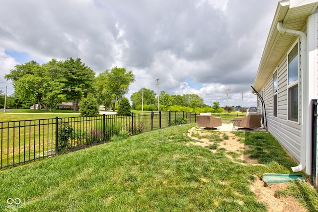 2500 Sand Hollow Dr, Lebanon, IN 46052 - fenced backyard with an outdoor hangout area and a patio area