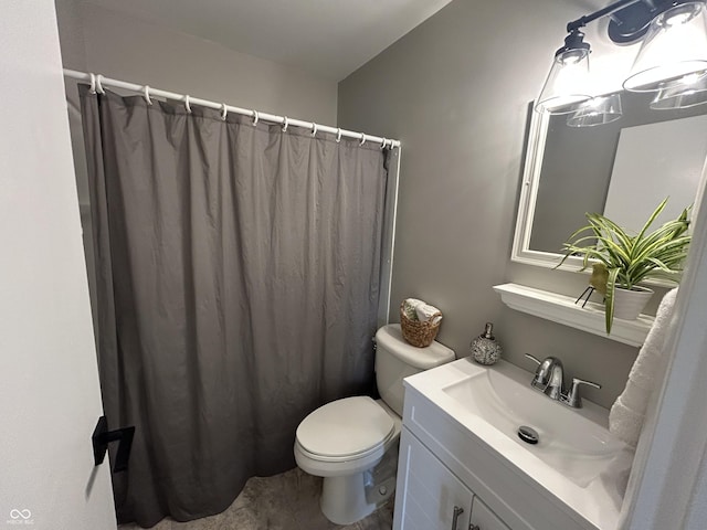 2845 12th St, Columbus, IN 47201 - full bathroom with vanity and a shower with shower curtain