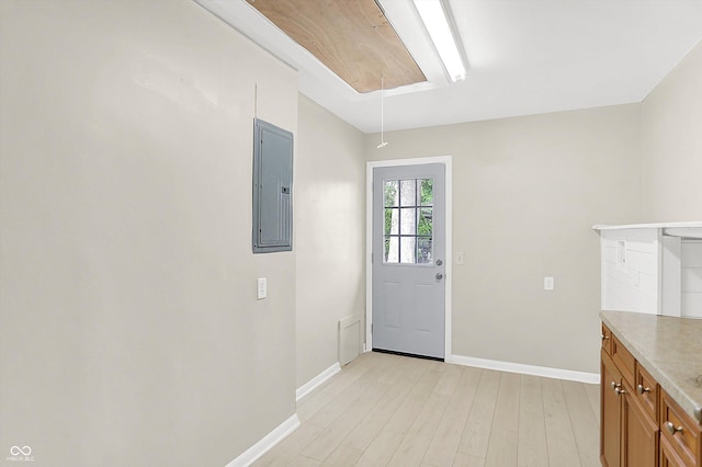 5015 Nowland Ave, Indianapolis, IN 46201 - entryway featuring electric panel and light wood finished floors