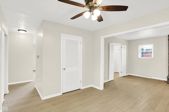 5015 Nowland Ave, Indianapolis, IN 46201 - spare room featuring ceiling fan and light wood-style flooring