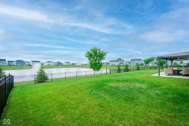 7147 Prelude Rd, Brownsburg, IN 46112 - view of yard with a patio, a residential view, a water view, and an outdoor hangout area