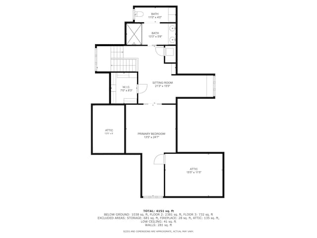4455 Broadway St, Indianapolis, IN 46205 - view of floor plan / room layout