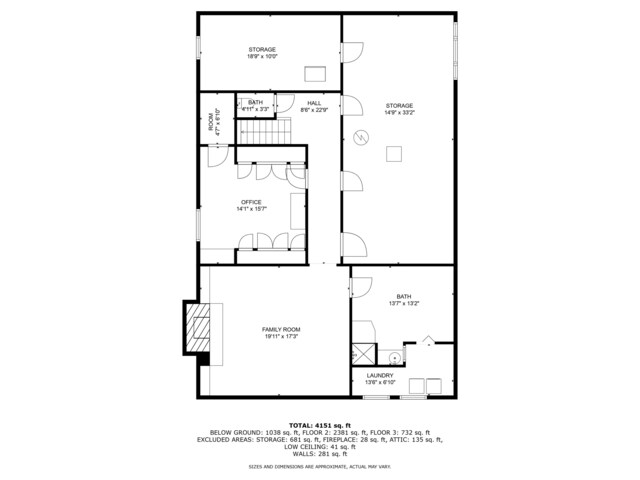 4455 Broadway St, Indianapolis, IN 46205 - view of floor plan / room layout