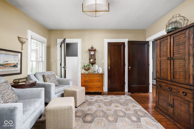 4455 Broadway St, Indianapolis, IN 46205 - living room with dark wood finished floors