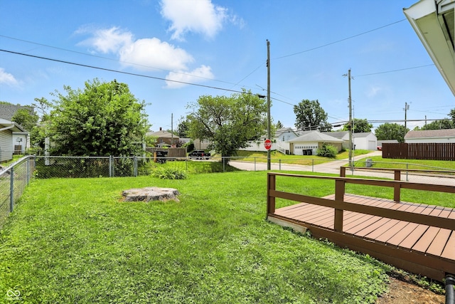 95 S 11th Ave, Beech Grove, IN 46107 - view of yard with a residential view and a wooden deck