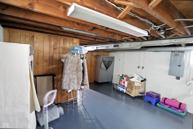 95 S 11th Ave, Beech Grove, IN 46107 - basement featuring electric panel and concrete block wall