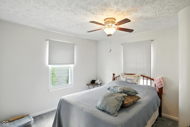95 S 11th Ave, Beech Grove, IN 46107 - carpeted bedroom with ceiling fan and a textured ceiling