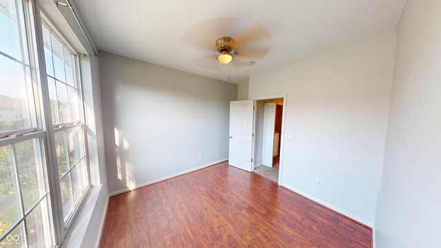 2259 Colfax Ln Unit 2259, Indianapolis, IN 46260 - spare room with a ceiling fan and wood finished floors