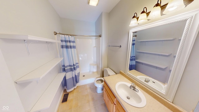 2259 Colfax Ln Unit 2259, Indianapolis, IN 46260 - bathroom featuring a shower with shower curtain, vanity, and tile patterned flooring