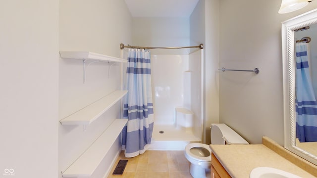 2259 Colfax Ln Unit 2259, Indianapolis, IN 46260 - full bathroom with vanity, a shower with shower curtain, and tile patterned flooring