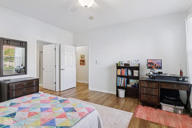 16636 Brownstone Ct, Westfield, IN 46074 - bedroom with wood finished floors and a ceiling fan