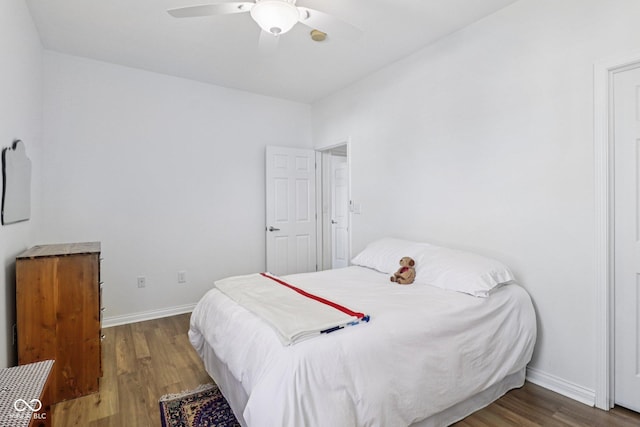 16636 Brownstone Ct, Westfield, IN 46074 - bedroom featuring wood finished floors and a ceiling fan