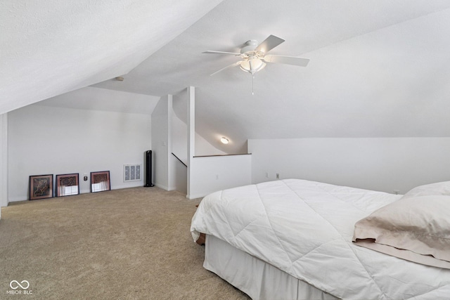 16636 Brownstone Ct, Westfield, IN 46074 - carpeted bedroom with lofted ceiling and a ceiling fan