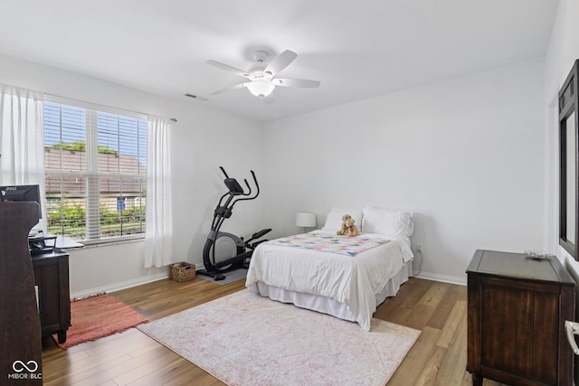 16636 Brownstone Ct, Westfield, IN 46074 - bedroom featuring wood finished floors and a ceiling fan