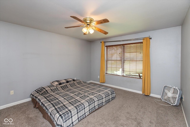 142 Hilltop Farms Blvd, Whiteland, IN 46184 - carpeted bedroom featuring baseboards and a ceiling fan
