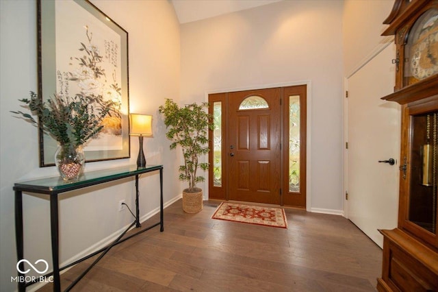 8550 Tidewater Ct, Indianapolis, IN 46236 - foyer featuring wood finished floors and a high ceiling