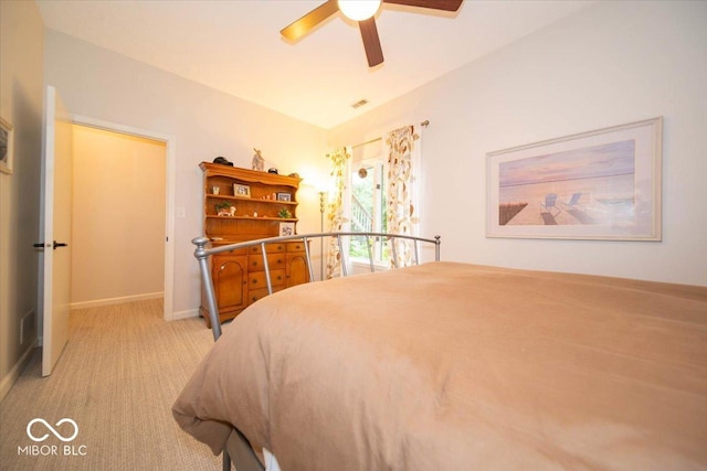 8550 Tidewater Ct, Indianapolis, IN 46236 - bedroom featuring light colored carpet and ceiling fan